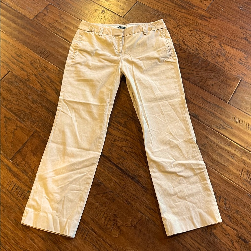 J Crew City Fit Tan Capri Pants size 4